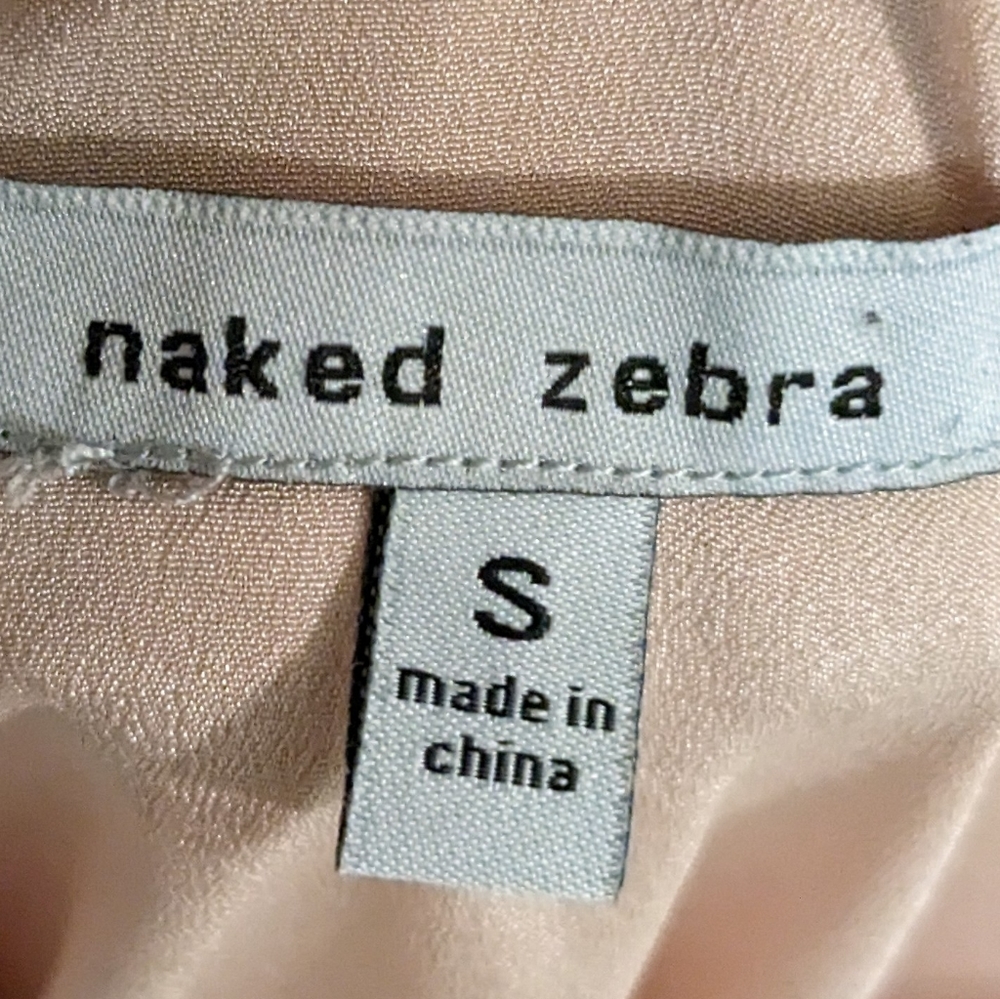 Naked Zebra Blush Pink Sheath Dress Long Sleeves Sz. S - Picture 7 of 9